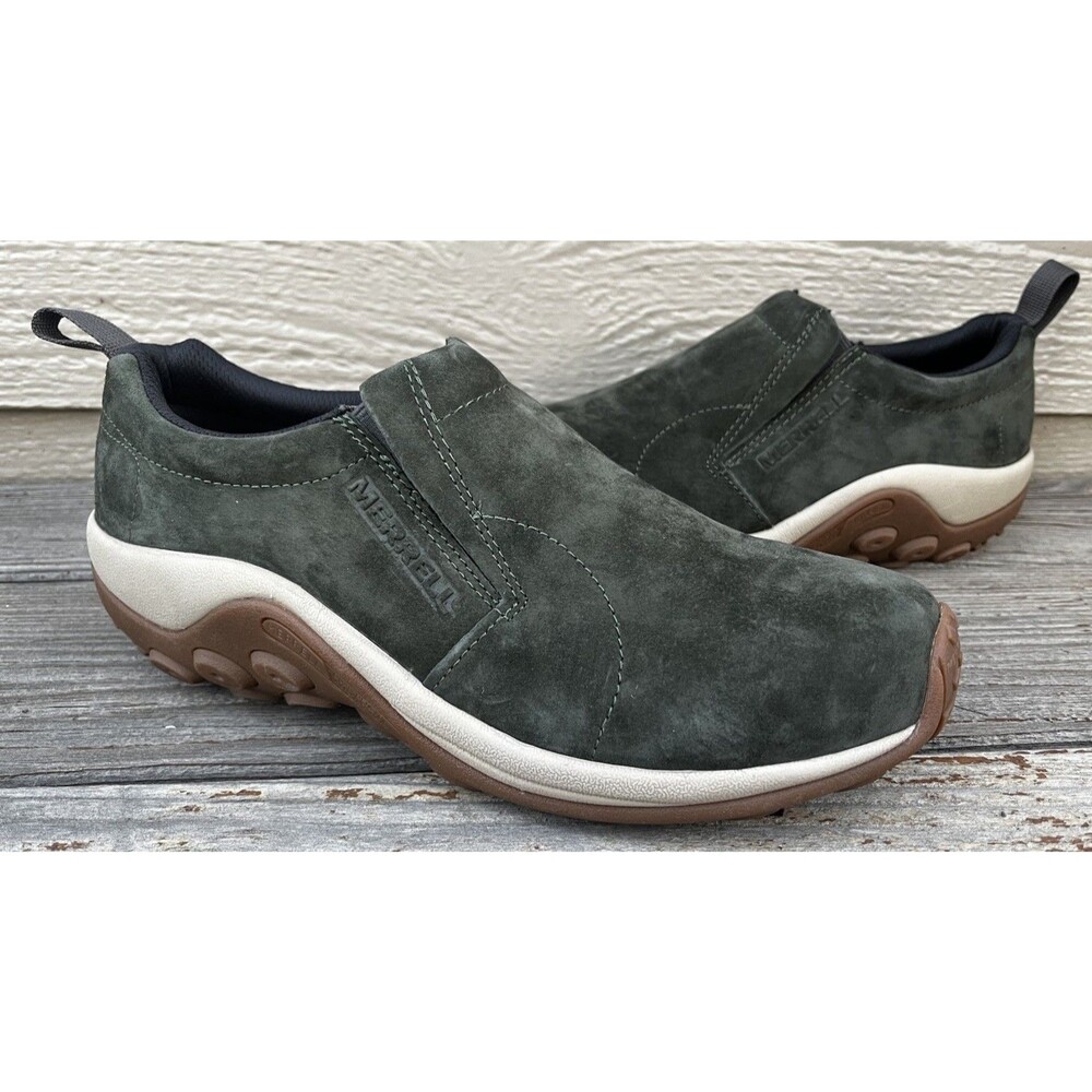 Merrell Men's 10.5 Jungle Moc Suede Slip On Shoes Pine Green J004087